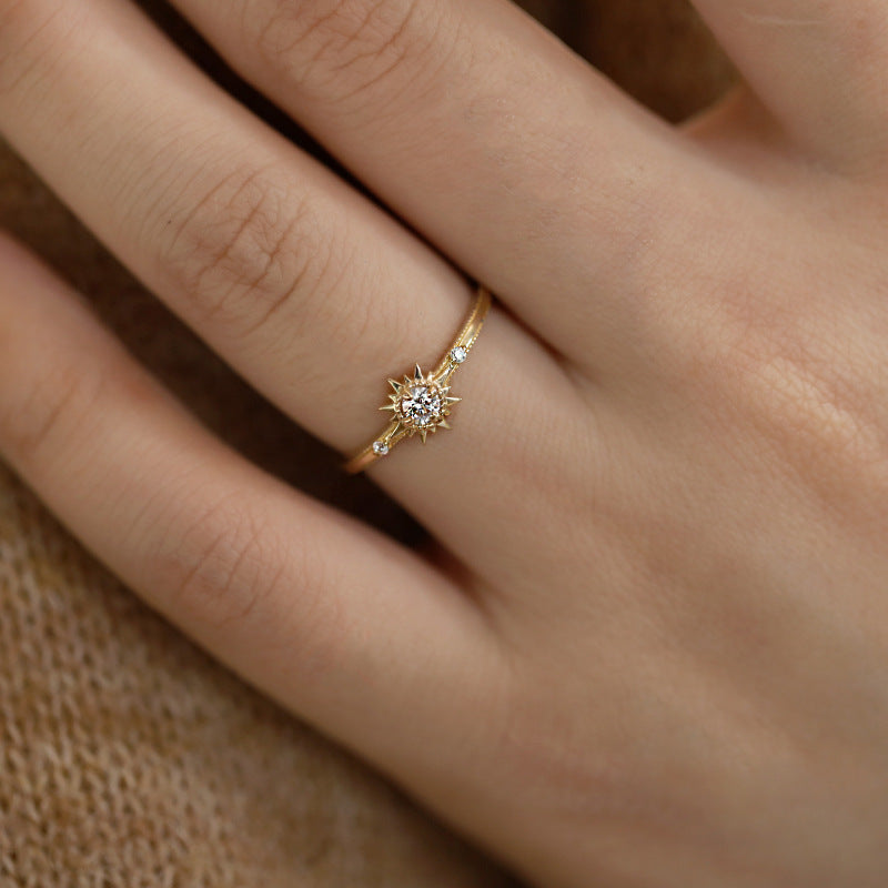 Shining Sun Small Design Simple And Versatile Forefinger Ring - 0 - Bijou Her -  -  - 