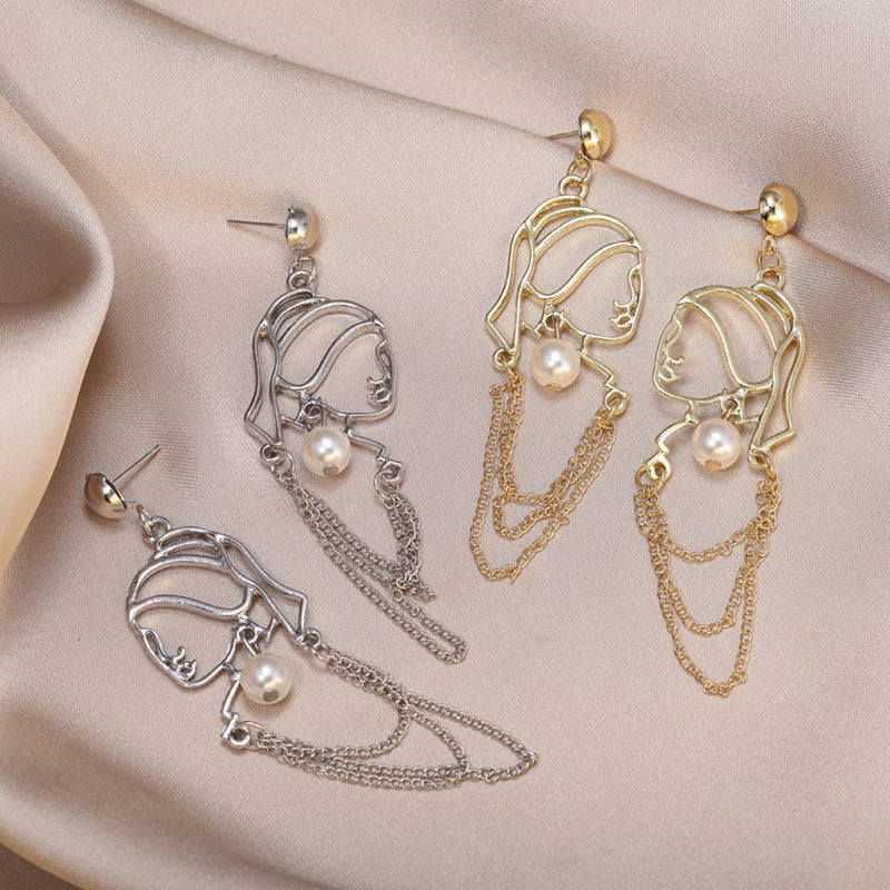 Korean Hollow Long Tassel Earrings - 0 - Bijou Her -  -  - 