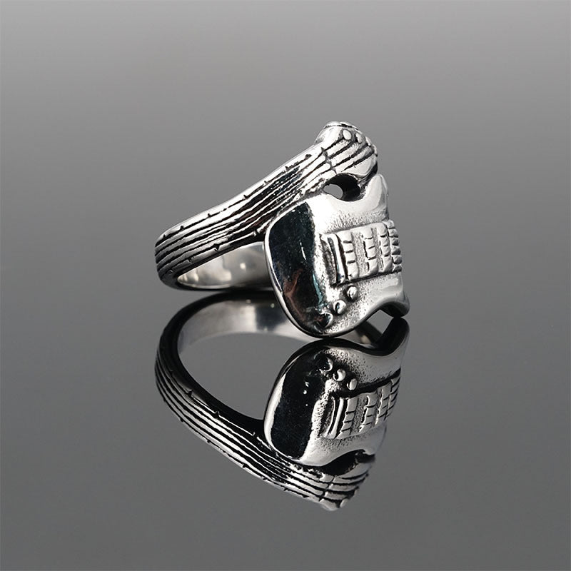 Retro Punk Titanium Steel Ring Men's Personality Wide Ring - 0 - Bijou Her -  -  - 