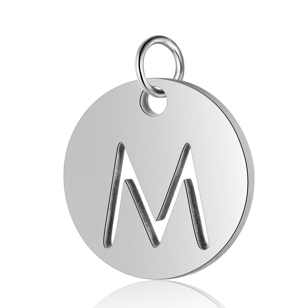 Titanium Steel Hollow Letter Pendant - 0 - Bijou Her - style -  - 