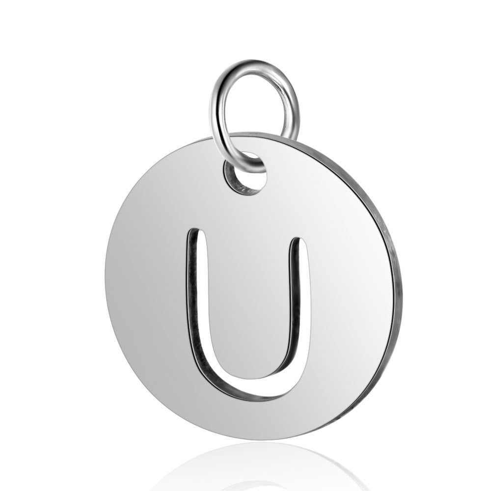 Titanium Steel Hollow Letter Pendant - 0 - Bijou Her - style -  - 