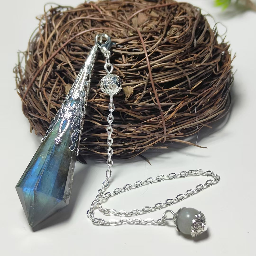 Natural Crystal Elongated Stone Spirit Pendulum Pendant Ornament - 0 - Bijou Her - Color -  - 