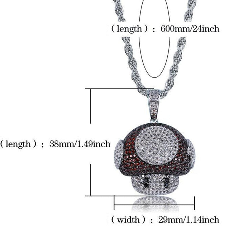 Trendy Ice Mushroom Necklace And Pendant - 0 - Bijou Her -  -  - 