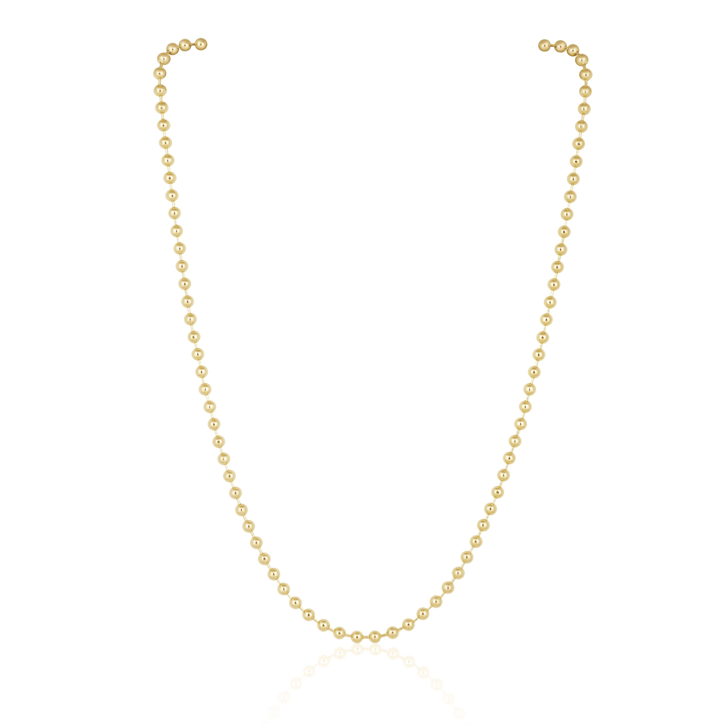 Lightweight 18k Brazilian Gold Filled Callie Beaded Chains - 16-26 Inches, Hypoallergenic & Durable - Jewelry & Watches - Bijou Her -  -  - 