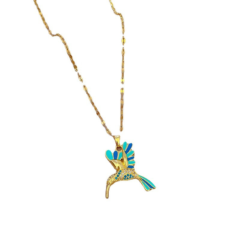 Women's Fashion Woodpecker Zirconia Pendant Necklace - 0 - Bijou Her - Color -  - 