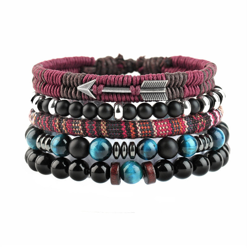 Woven Stone Beaded Multilayer Bracelet - 0 - Bijou Her - style -  - 