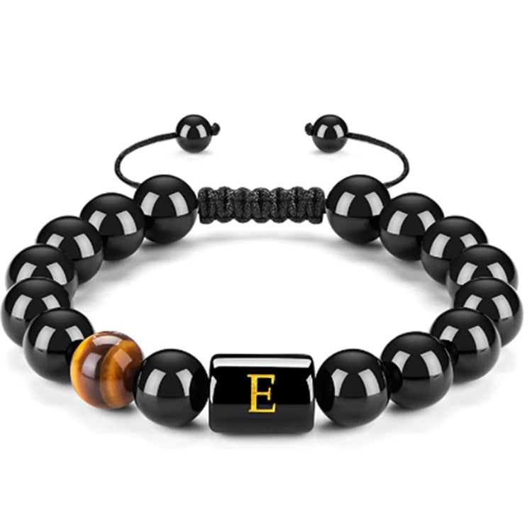 Men's Natural Black Agate Bracelet - 0 - Bijou Her - style -  - 