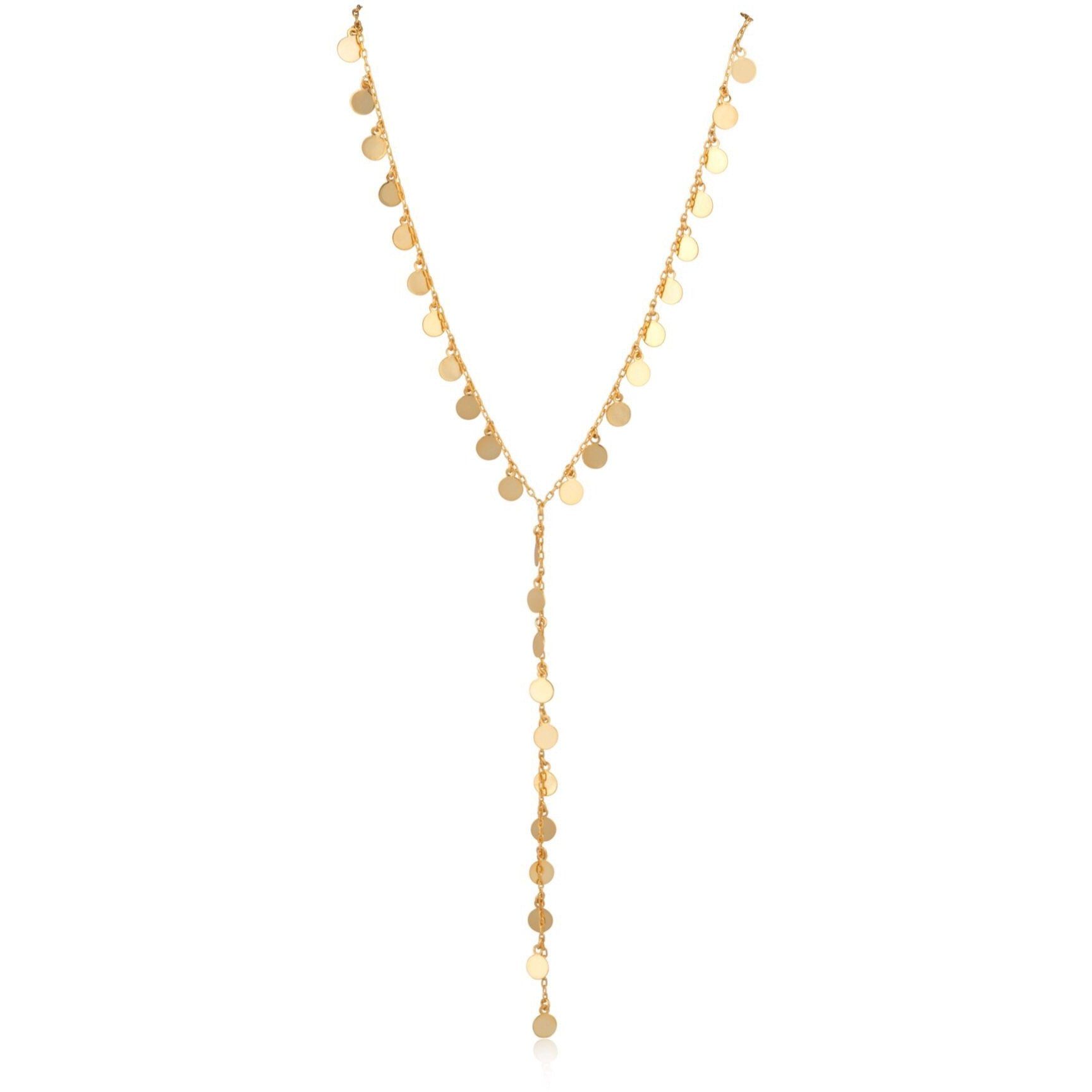 Gold-filled Cha Cha Lariat Necklace - 18" with 4" Extender - Jewelry & Watches - Bijou Her -  -  - 
