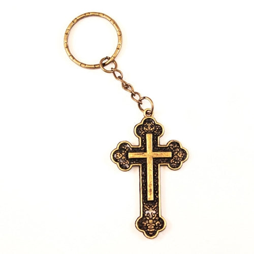 Hand-Painted Cross Keychain: Carry Your Faith Everywhere! - Jewelry & Watches - Bijou Her - Color -  - 