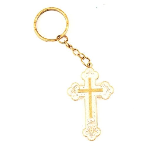 Hand-Painted Cross Keychain: Carry Your Faith Everywhere! - Jewelry & Watches - Bijou Her - Color -  - 