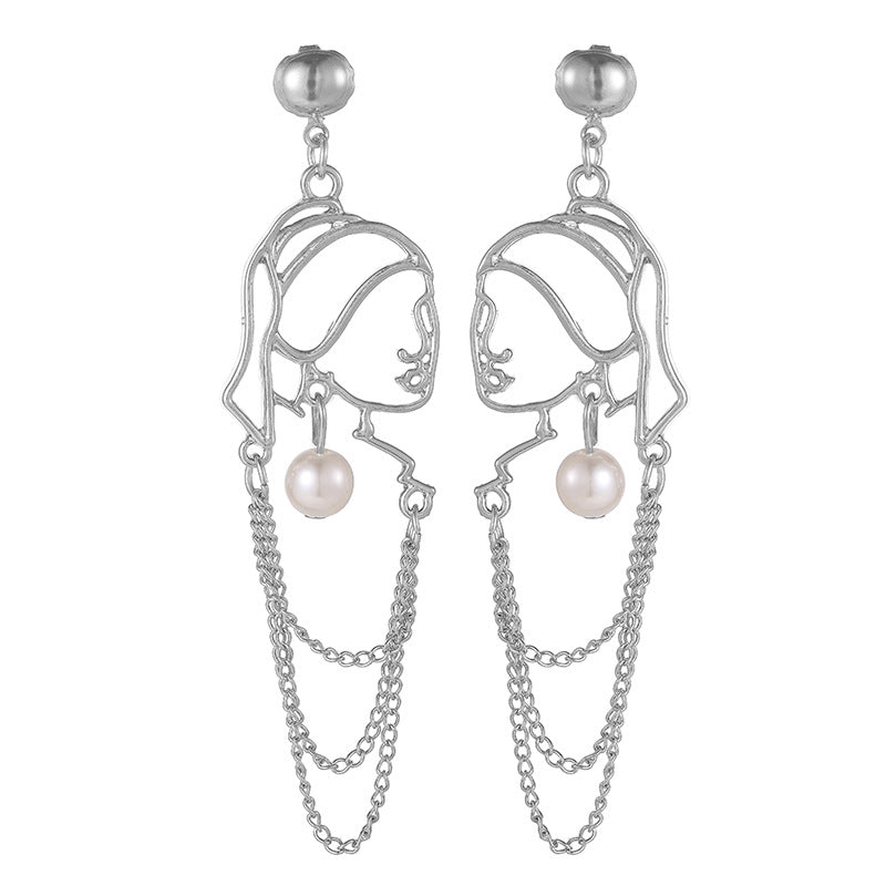 Korean Hollow Long Tassel Earrings - 0 - Bijou Her -  -  - 