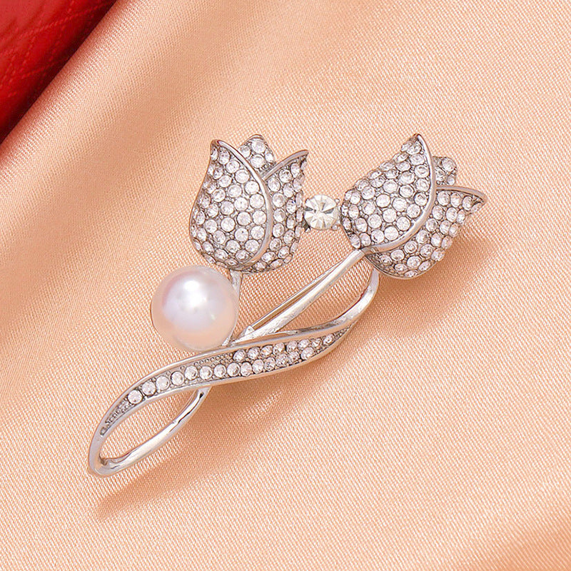 New Fashion Pearl Accessories Button Brooch - 0 - Bijou Her - Color -  - 