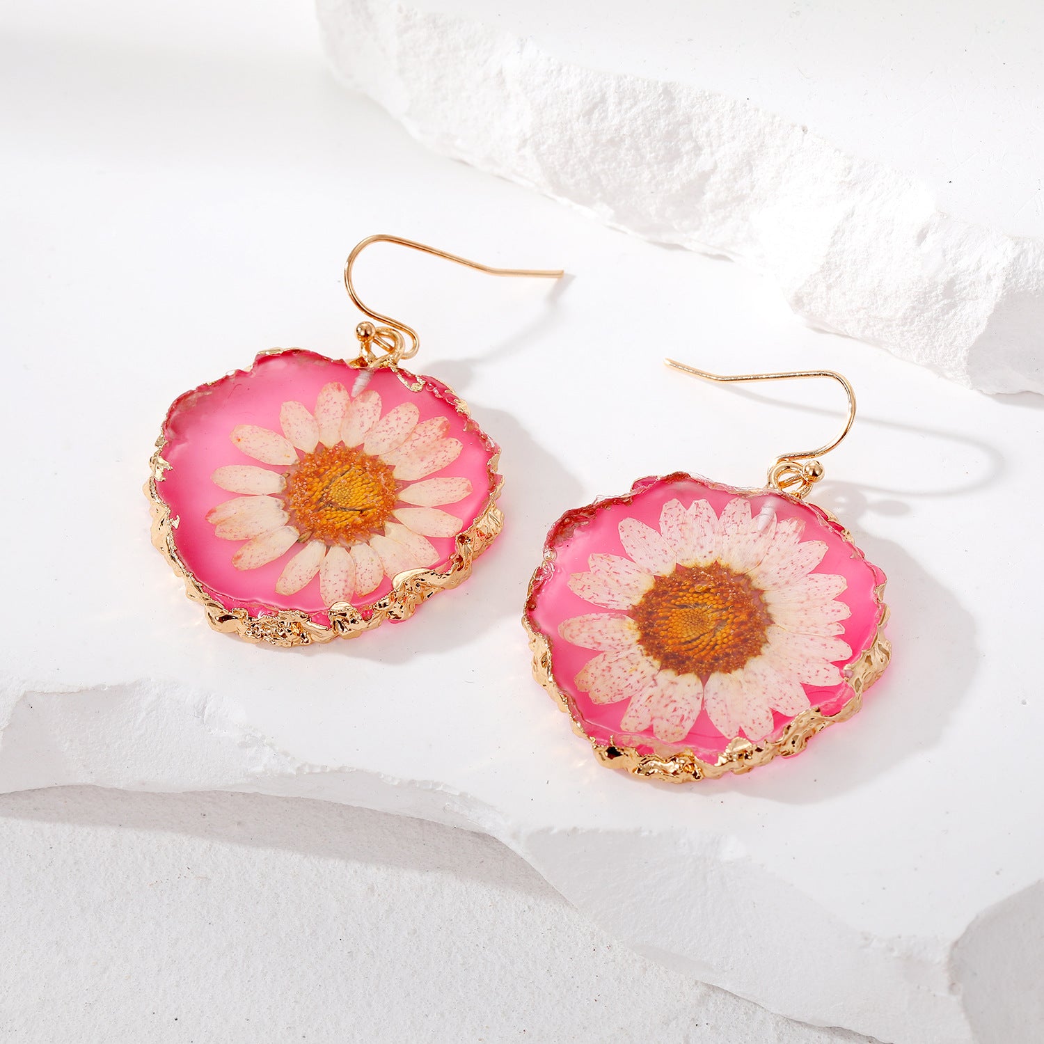 Original Daisy Dry Flower Earrings - 0 - Bijou Her - Color -  - 