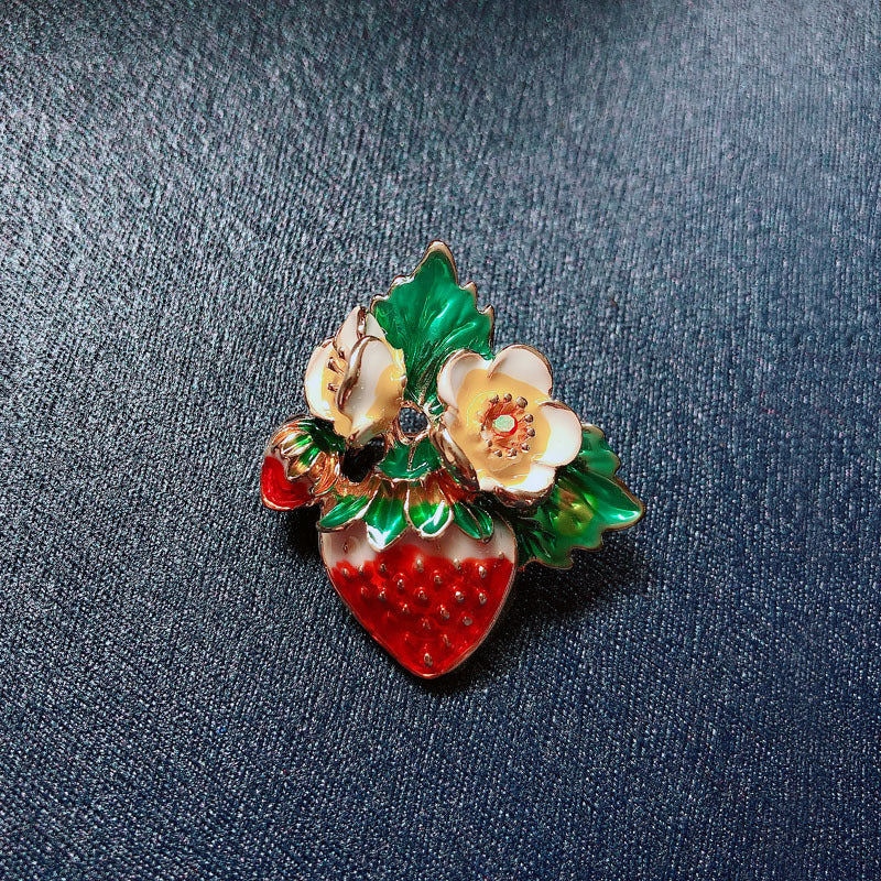 Sweet And Lovely Flower Strawberry Female Brooch - 0 - Bijou Her - style -  - 