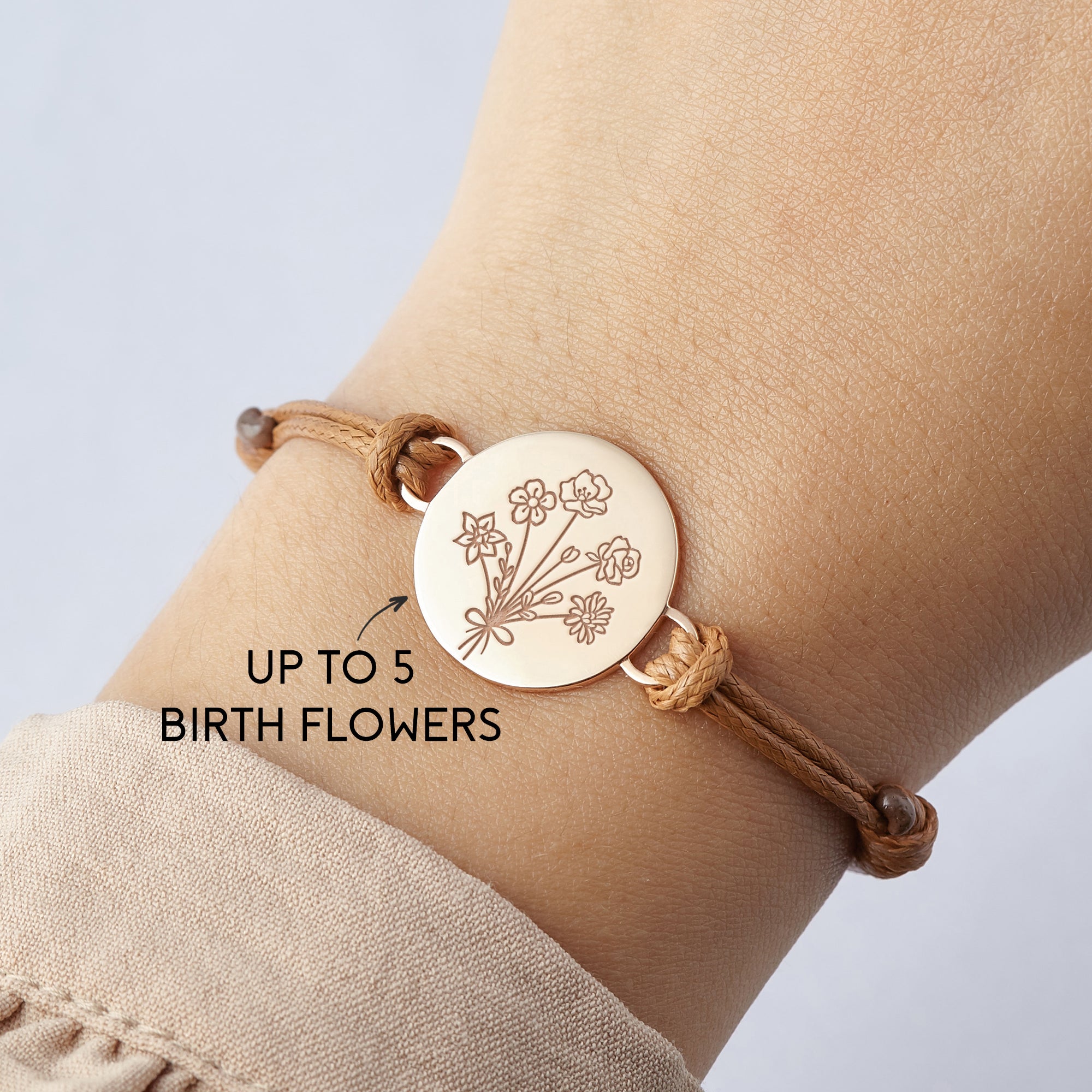Personalized Birth Month Flower Bracelet - Meaningful Gift for Mom - Bracelets - Bijou Her -  -  - 
