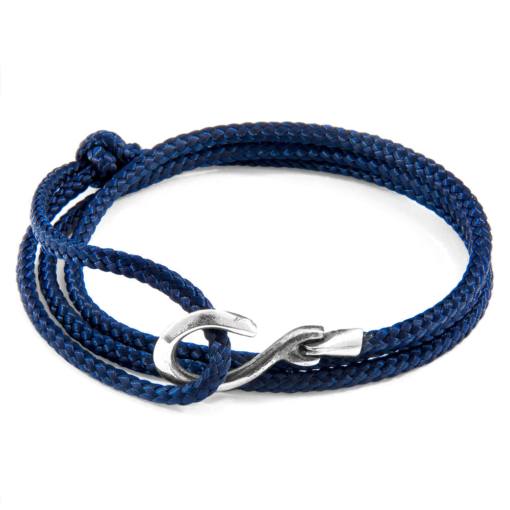 Navy Blue Heysham Silver Rope Bracelet: Handcrafted in Great Britain - Jewelry & Watches - Bijou Her -  -  - 