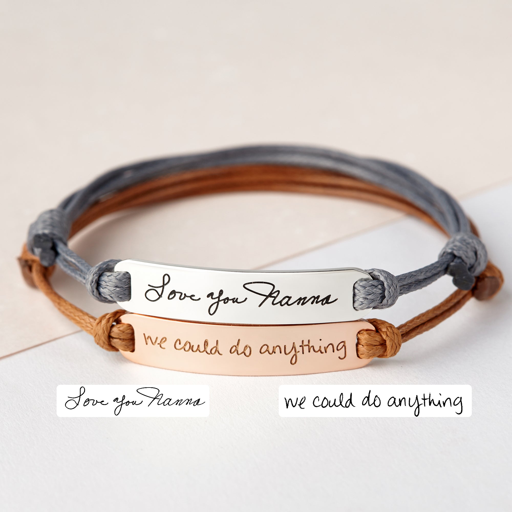 Personalized Handwriting Bracelet - Engraved Signature Jewelry - Bracelets - Bijou Her -  -  - 