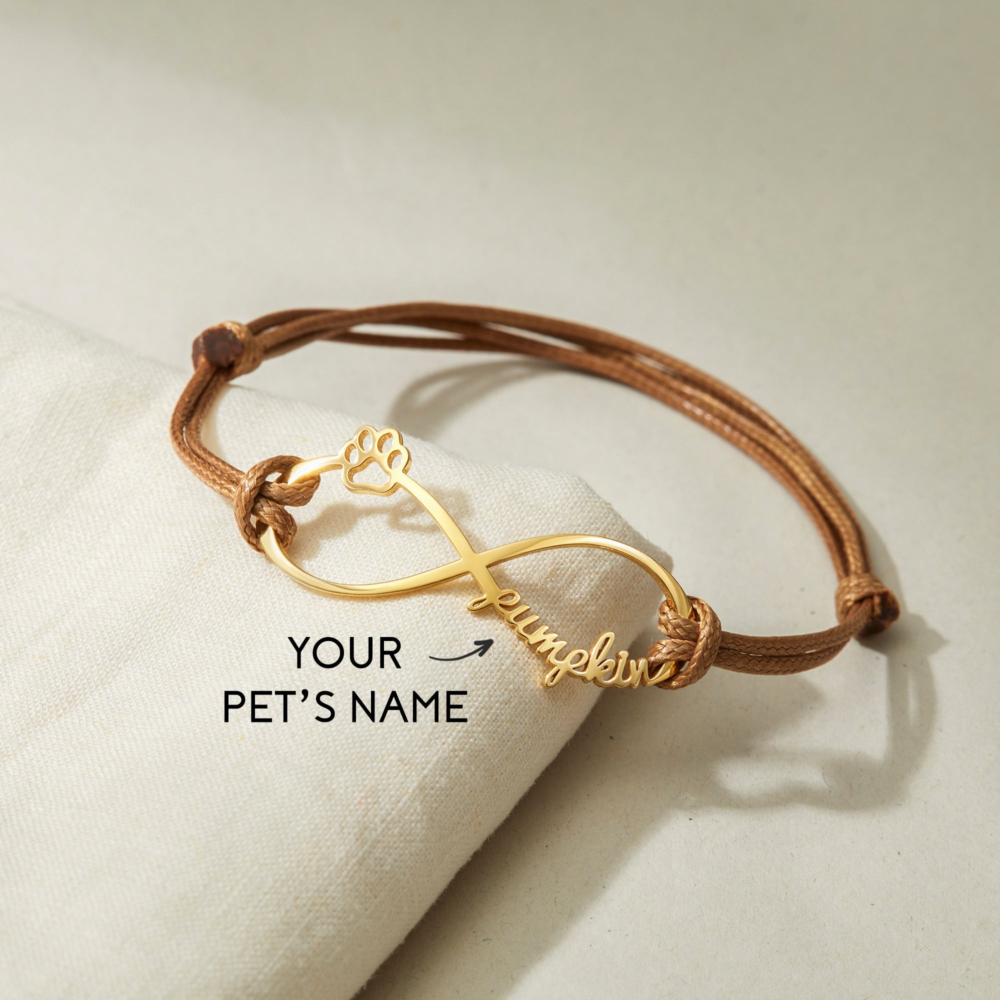 Personalized Pet Name Bracelet with Paw Print Charm - 925 Sterling Silver and 18K Gold Plated Options Available - Bracelets - Bijou Her -  -  - 