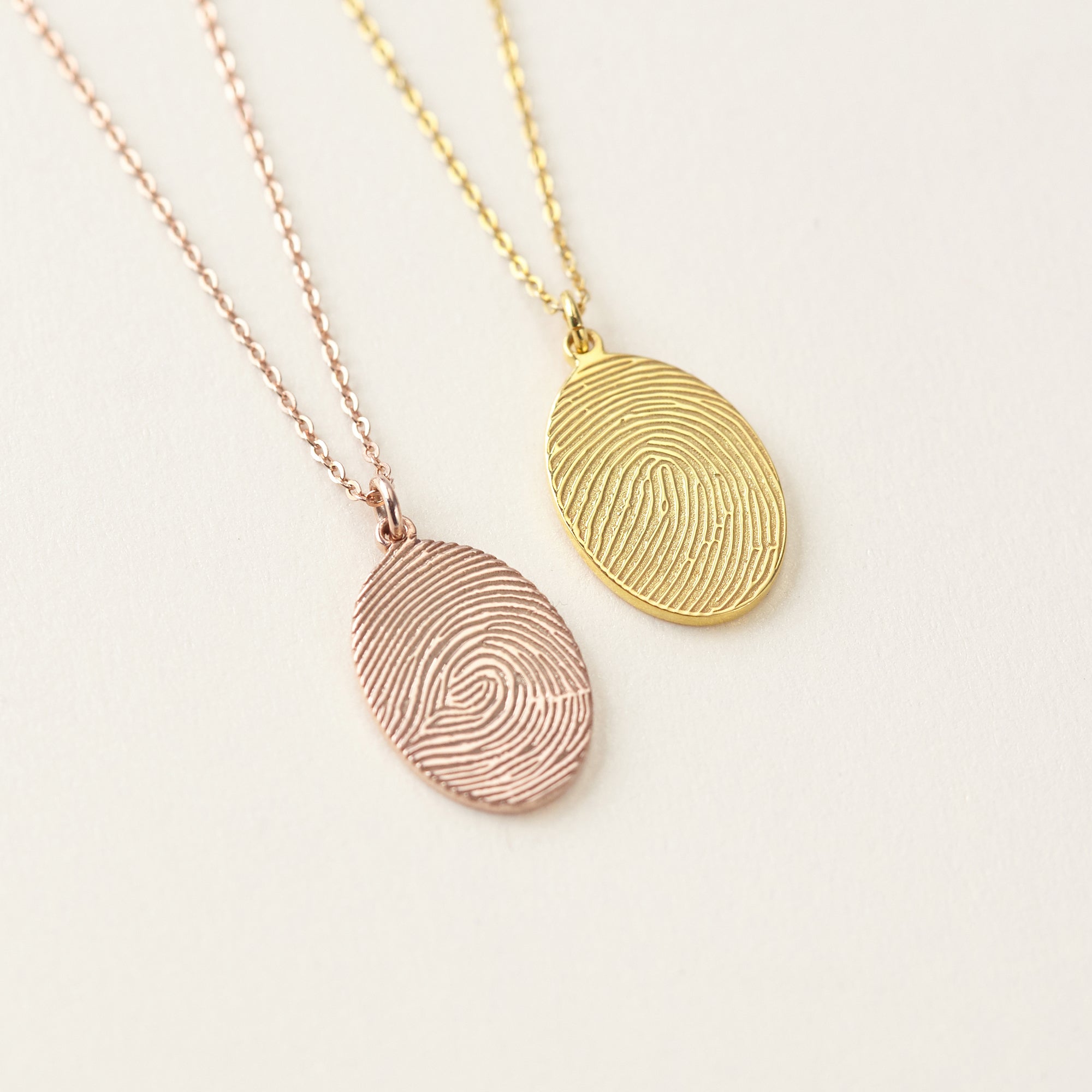 Handcrafted Fingerprint Necklace - Personalized Memorial Jewelry - Necklaces - Bijou Her -  -  - 