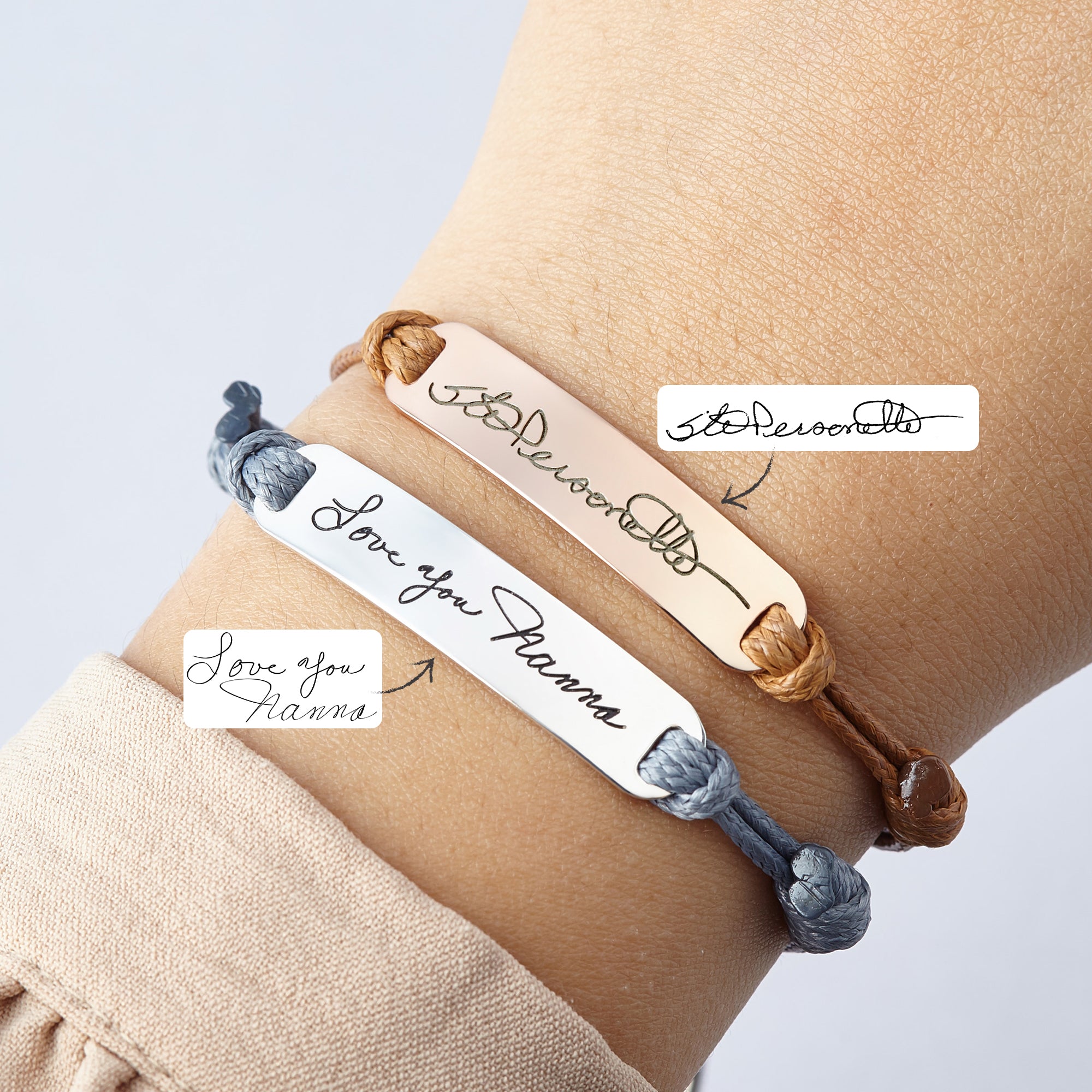 Personalized Handwriting Bracelet - Engraved Signature Jewelry - Bracelets - Bijou Her -  -  - 