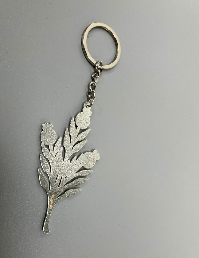 Symbolic Pomegranate Branch Keychain - Elegant Silver Design, Hypoallergenic, Made in USA - Other Accessories - Bijou Her -  -  - 