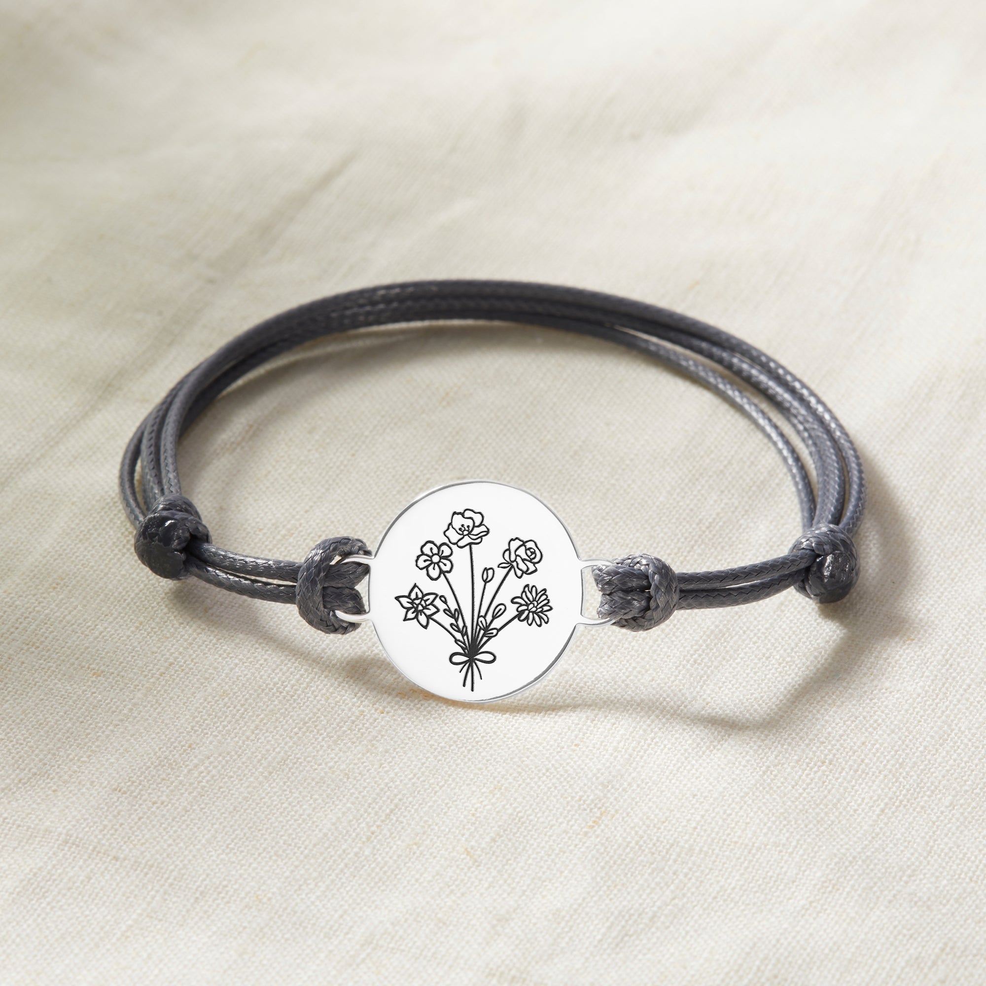 Personalized Birth Month Flower Bracelet - Meaningful Gift for Mom - Bracelets - Bijou Her -  -  - 