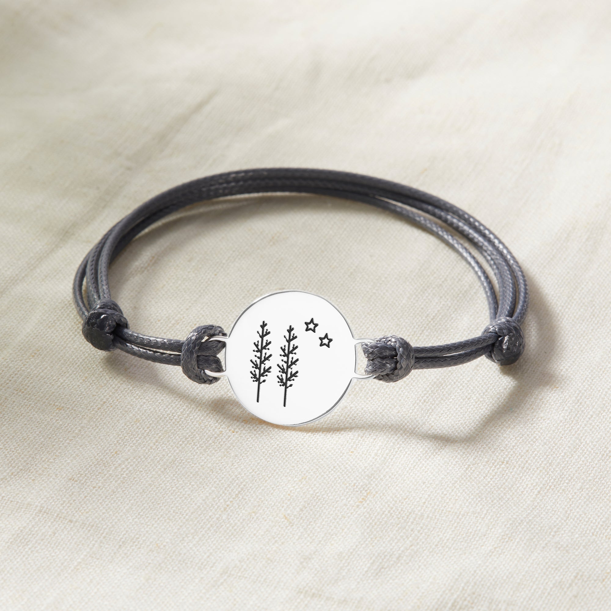 Personalized Family Tree Bracelet with Miscarriage Memorial Star - 925 Sterling Silver and 18K Gold Plated Gift for Mom and Grandmother - Bracelets - Bijou Her -  -  - 