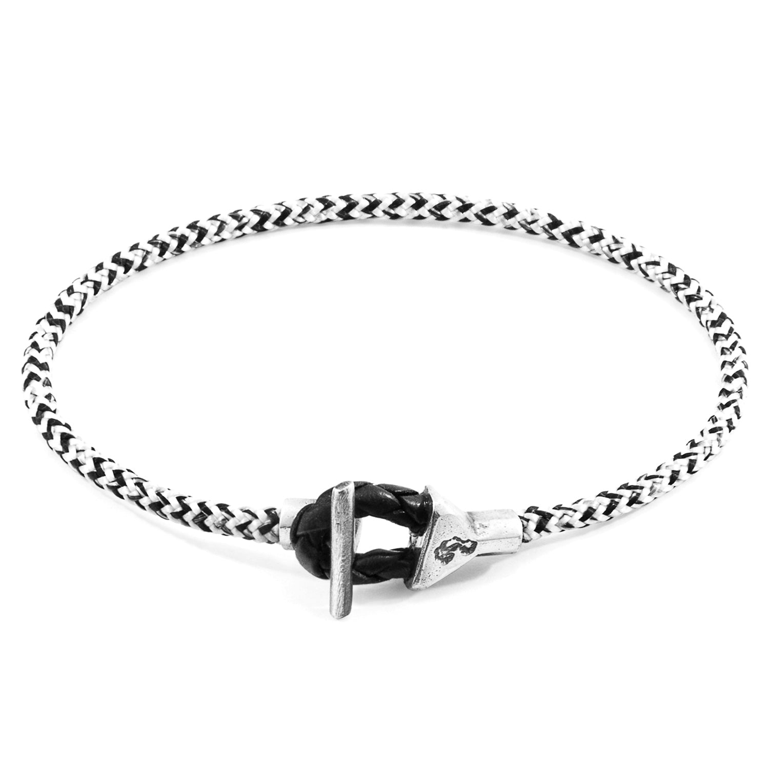 White Noir Cullen Silver and Rope Bracelet: Handcrafted in Great Britain with Marine Grade Rope and Sterling Silver Clasp - Bracelets - Bijou Her -  -  - 