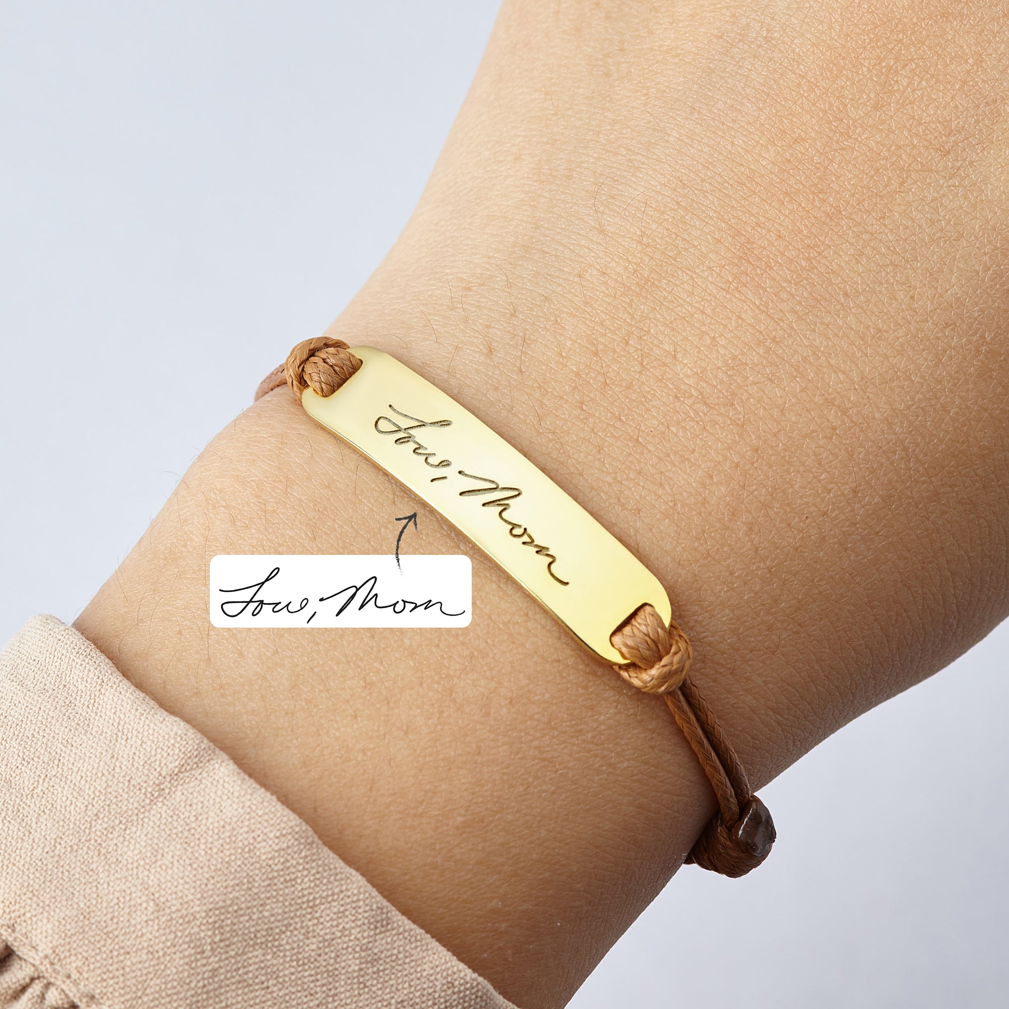 Personalized Handwriting Bracelet - Engraved Signature Jewelry - Bracelets - Bijou Her -  -  - 