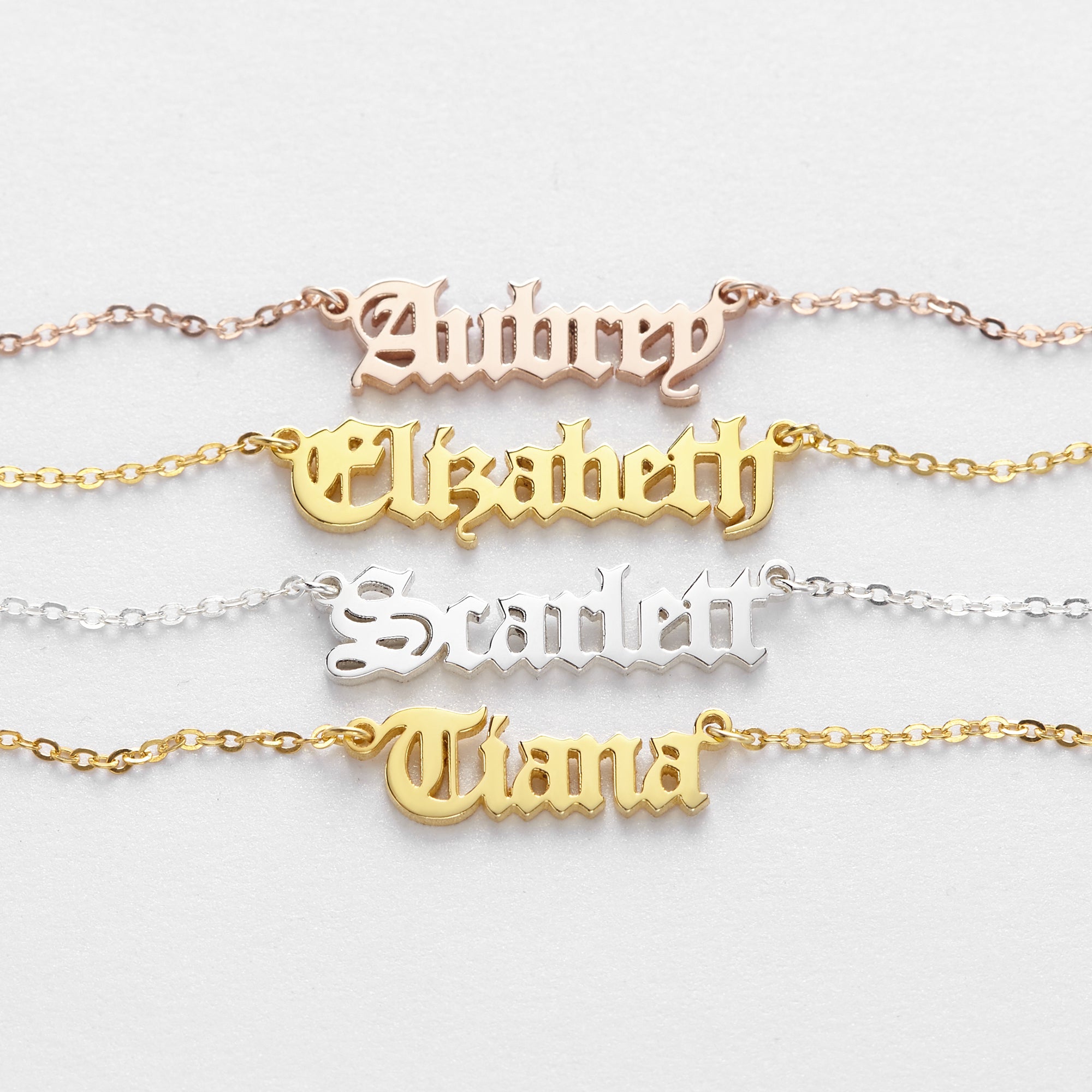 Personalized Script Name Necklace - Sterling Silver or Gold Plated Pendant and Chain, Up to 9 Characters, Gift for Her - Necklaces - Bijou Her -  -  - 