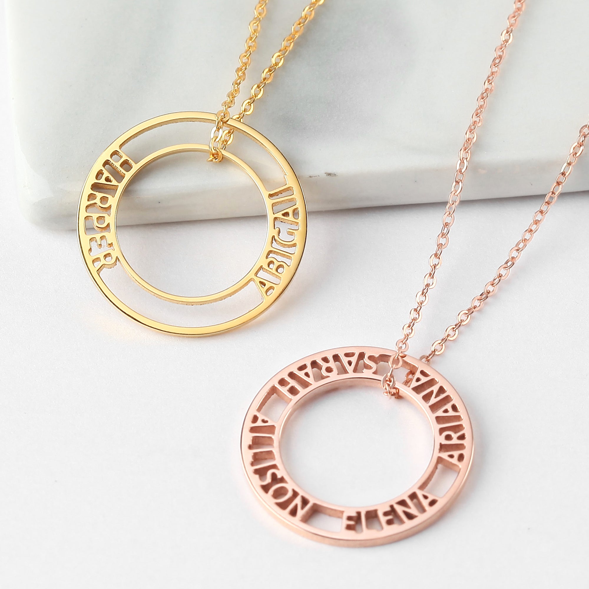 Personalized Name Necklace - Solid Sterling Silver with Gold/Rose Gold Plating - Safe for Sensitive Skin - Perfect Gift for Any Occasion - Necklaces - Bijou Her -  -  - 