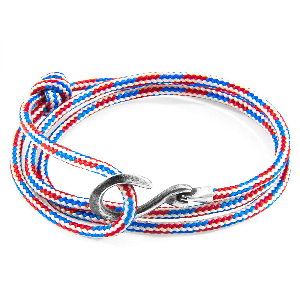 Handcrafted Red, White & Blue Heysham Silver Rope Bracelet
This British-made bracelet by ANCHOR & CREW features a solid sterling silver hook and performance rope. With adjustable sizing, it's perfect for any wrist. Shop now. - Jewelry & Watches - Bijou Her -  -  - 