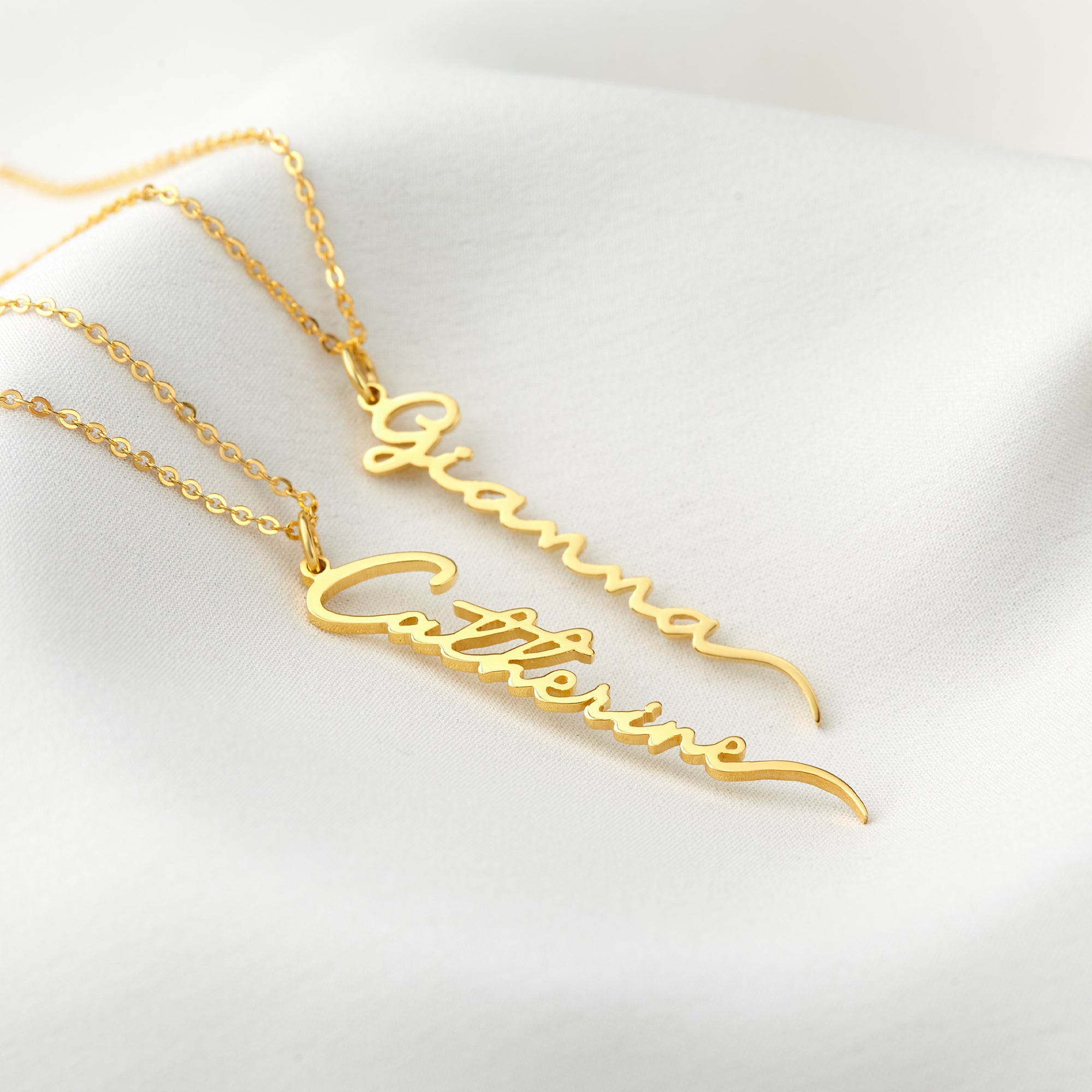 Personalized Name Necklace - Handwriting Font, Sterling Silver, Gold Plated - Gifts for Teen Girls, Daughters, Nieces - Necklaces - Bijou Her -  -  - 
