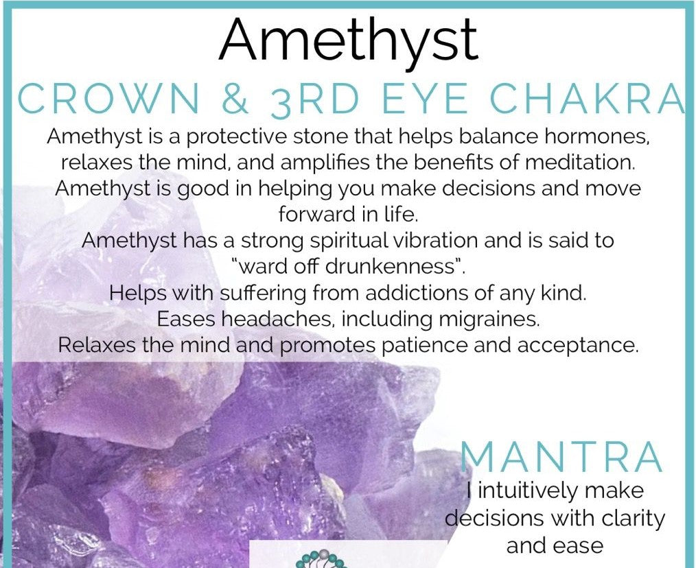 Natural Amethyst & Crystal Quartz Stretch Bracelet for Healing and Calmness - Bracelets - Bijou Her -  -  - 