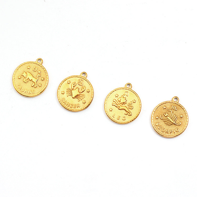 Gold Plated Zodiac Pendant - 0 - Bijou Her -  -  - 