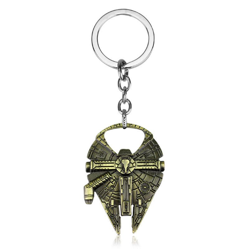 Keychain Star Wars Star Trek Spacecraft Battleship Pendant Pendant - 0 - Bijou Her - Color -  - 