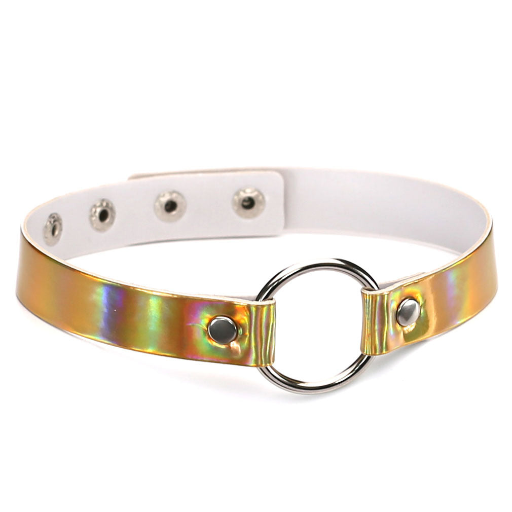 Trendy Street Punk Leather Circle Laser - 0 - Bijou Her - Color - Size - 