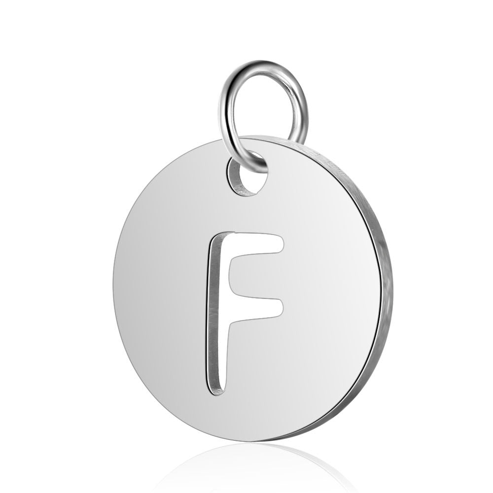 Titanium Steel Hollow Letter Pendant - 0 - Bijou Her - style -  - 