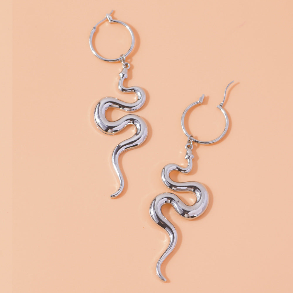 Women's Fashion Popular Snake-shaped Pendant Earrings - 0 - Bijou Her -  -  - 