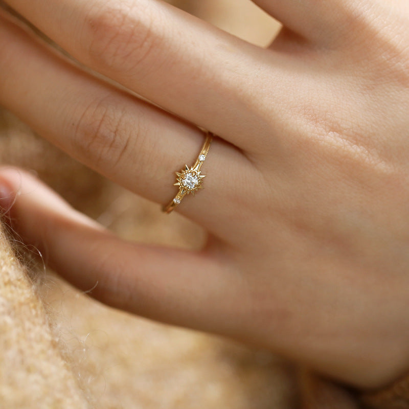 Shining Sun Small Design Simple And Versatile Forefinger Ring - 0 - Bijou Her -  -  - 