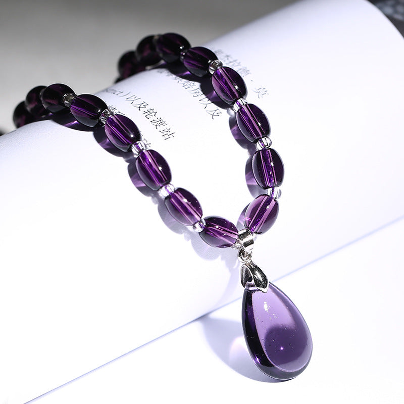 Women's Fashion Amethyst Necklace - 0 - Bijou Her -  -  - 