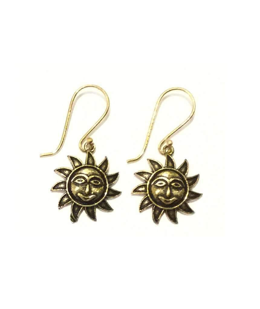 Small Sun Earrings - Gold and Silver, Hypoallergenic and Adjustable - Jewelry & Watches - Bijou Her -  -  - 