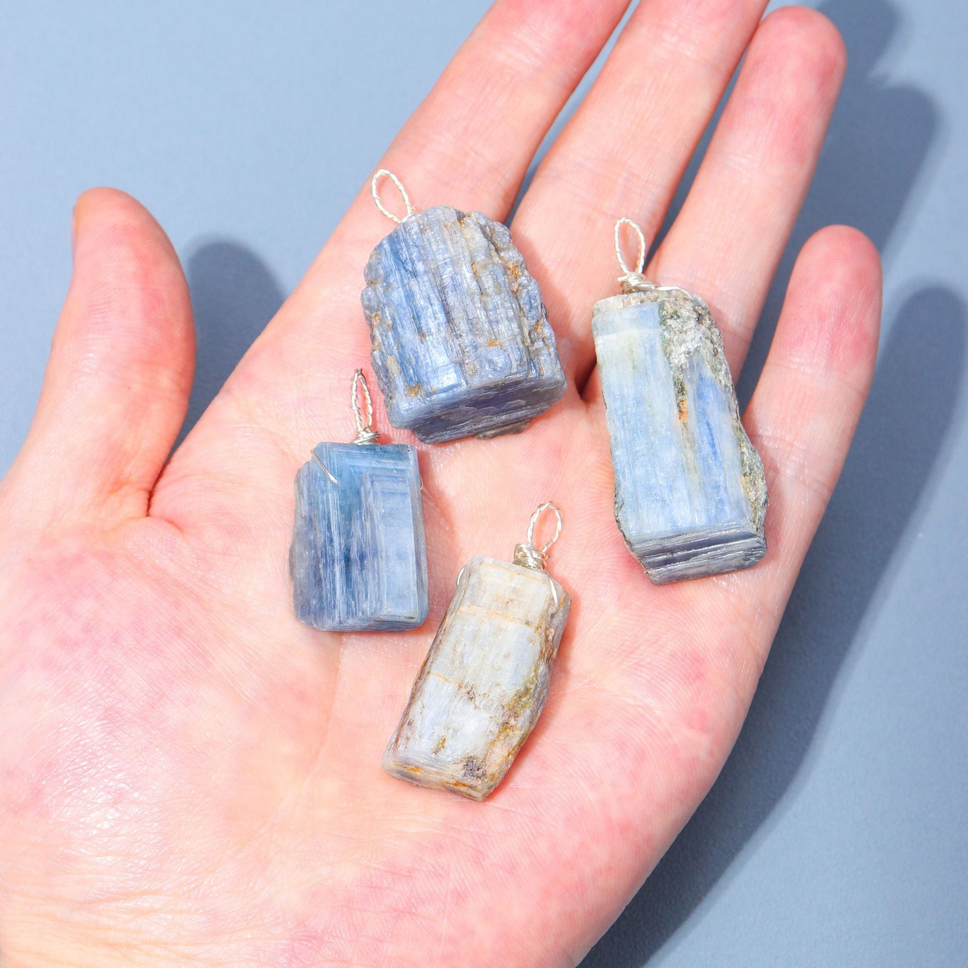 Natural Crystal Kyanite Specimen Pendant - 0 - Bijou Her -  -  - 