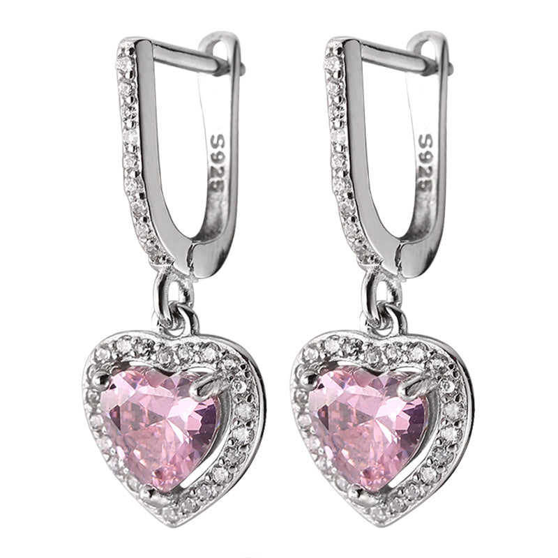 Love Sterling Silver Diamond Earrings - 0 - Bijou Her - Color -  - 