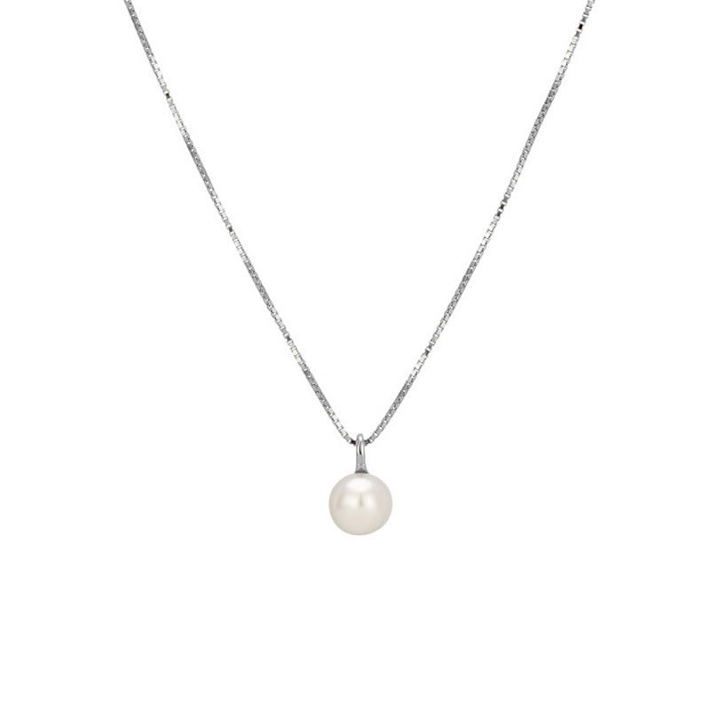 Pearl Necklace Female Pendant Temperament Clavicle Chain - 0 - Bijou Her -  -  - 