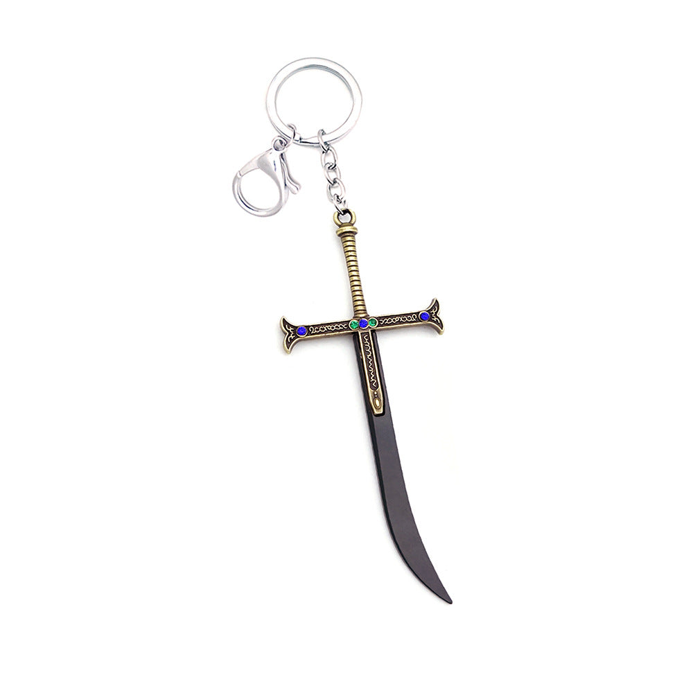 White Beard Broadsword Key Chain Pendant - 0 - Bijou Her - style -  - 