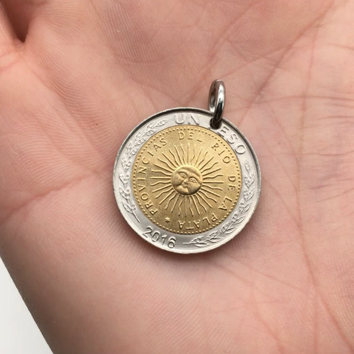 Sun Coin Pendant Pendant Ornament Round Brand Coin Necklace Men's - 0 - Bijou Her -  -  - 