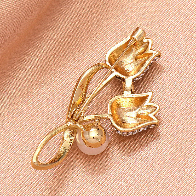 New Fashion Pearl Accessories Button Brooch - 0 - Bijou Her -  -  - 