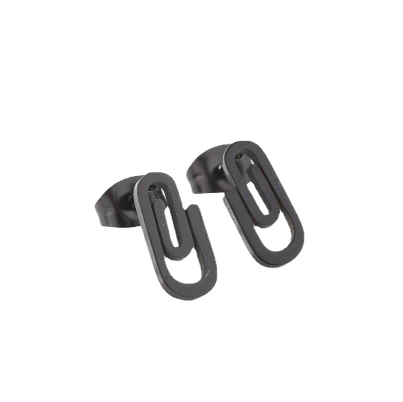 Stainless Steel Clip Ear Studs Geometric Simple Women Earrings - 0 - Bijou Her -  -  - 