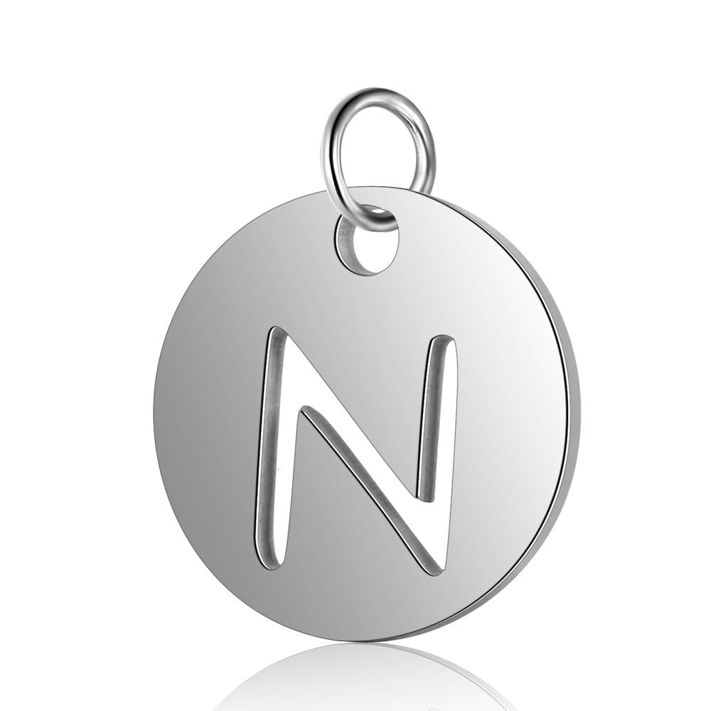 Titanium Steel Hollow Letter Pendant - 0 - Bijou Her - style -  - 